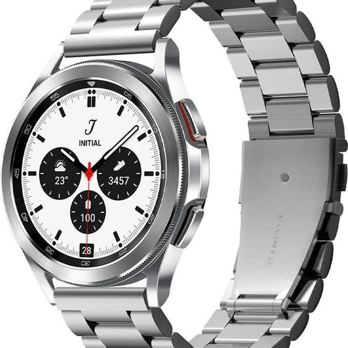Spigen Samsung Galaxy Watch 4 44mm Stahlarmband (Silber)