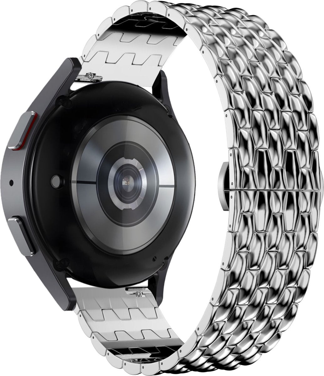 Bandz universeel 20mm Stahlarmband 'Dragon' (Silber)