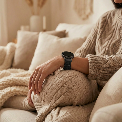 Bandz Garmin Vivoactive 4s Verstellbares Geflochtenes Armband (Schwarz)