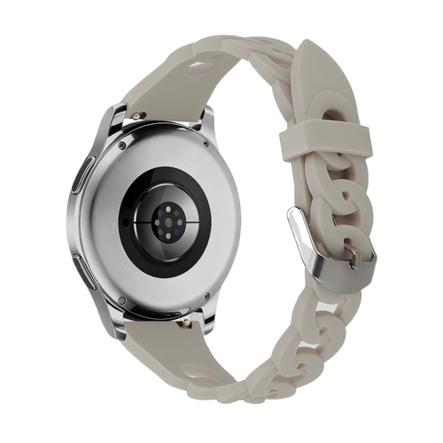 Bandz Xiaomi Amazfit Bip Silikonarmband 'Chains' (Hell Grau)