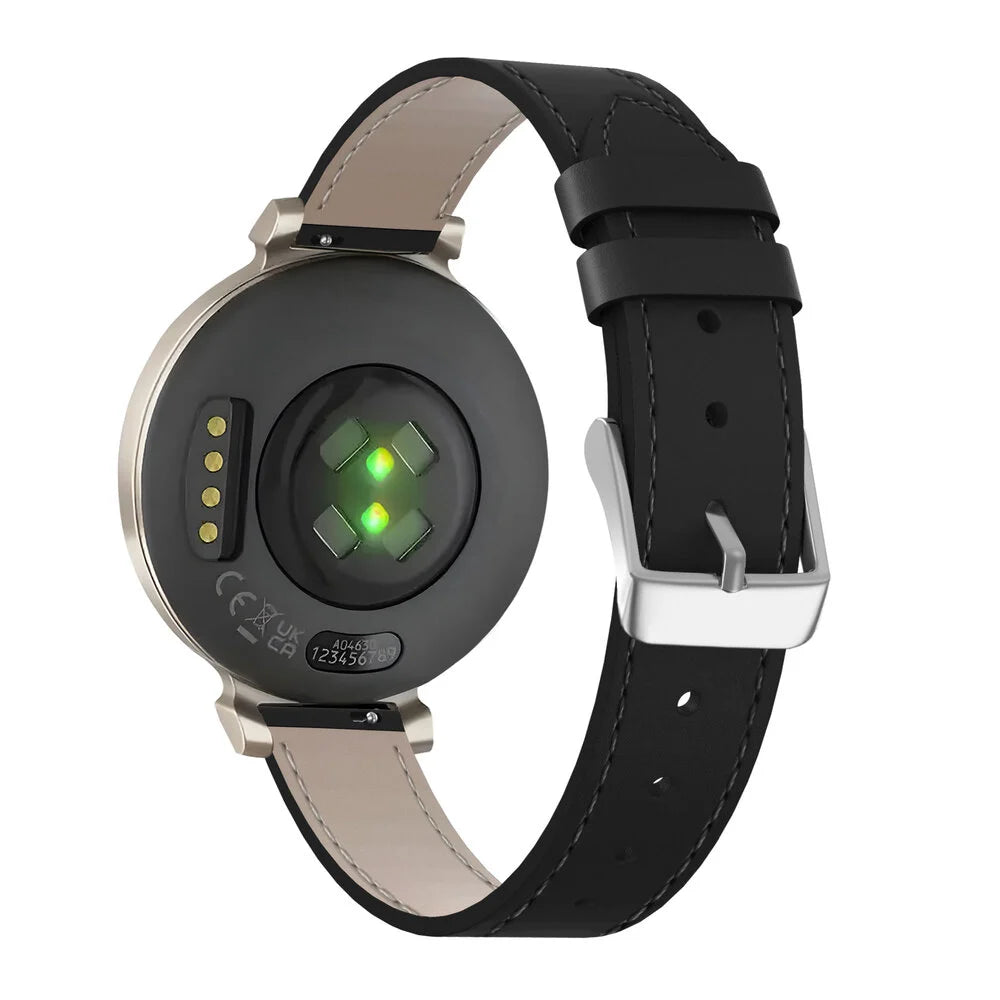 Uhrenarmband Leder 14mm - Schnellverschluss (Schwarz)