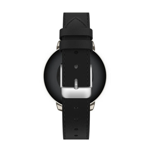 Uhrenarmband Leder 14mm - Schnellverschluss (Schwarz)