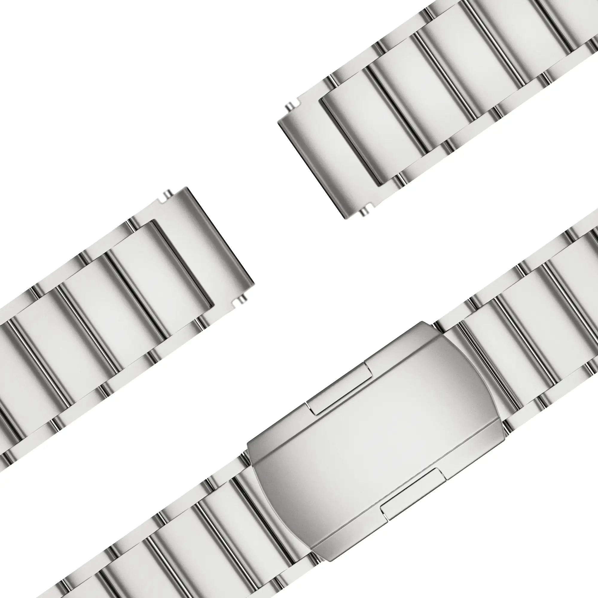 Bandz Garmin Forerunner 265s Titanium Link Strap (Silver)