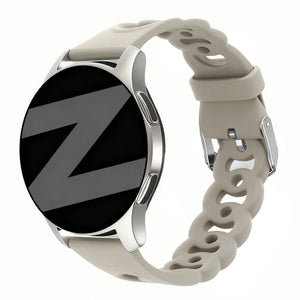 Bandz Amazfit Cheetah 2 Pro Silikonarmband 'Chains' (Hellgrau)