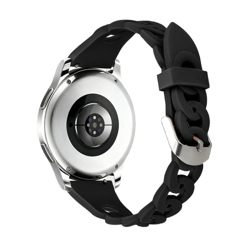 Bandz Withings ScanWatch 2 - 42mm Silikonarmband 'Chains' (Schwarz)