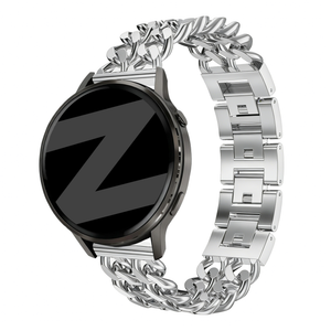 Bandz ICE Fit RT 3.0 - 36mm Stahlarmband 'Double Chains' (Silber)