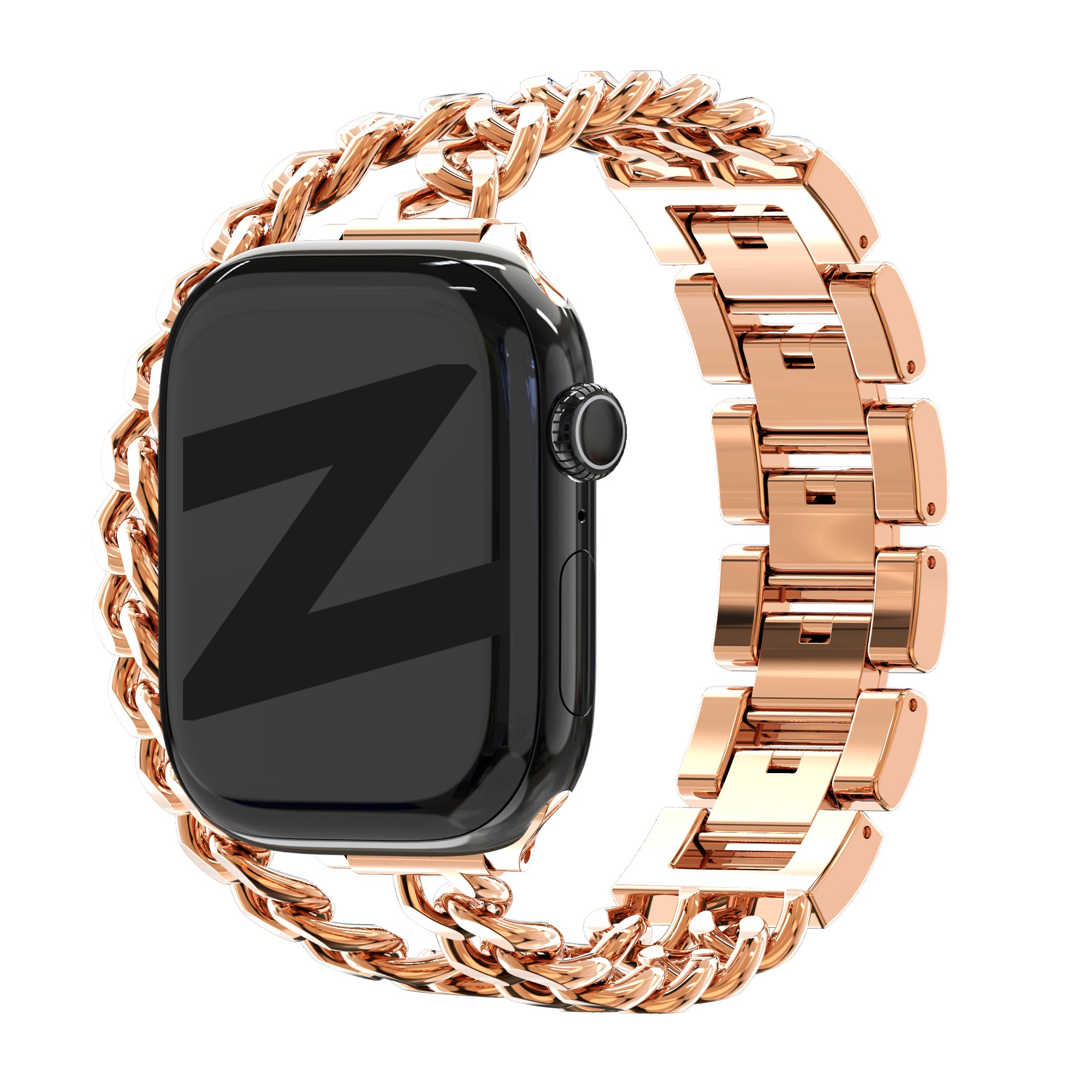 Bandz Apple Watch Steel Strap 'Double Tour' (Rose Gold)