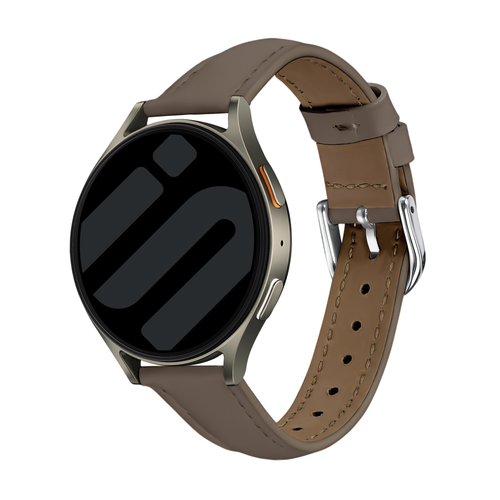 Amazfit GTR Mini Slimfit Lederarmband (Dunkel Braun)