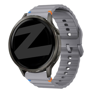 Bandz Garmin Venu 4 - 45mm Silikonarmband 'Wave' (Dunkelgrau)