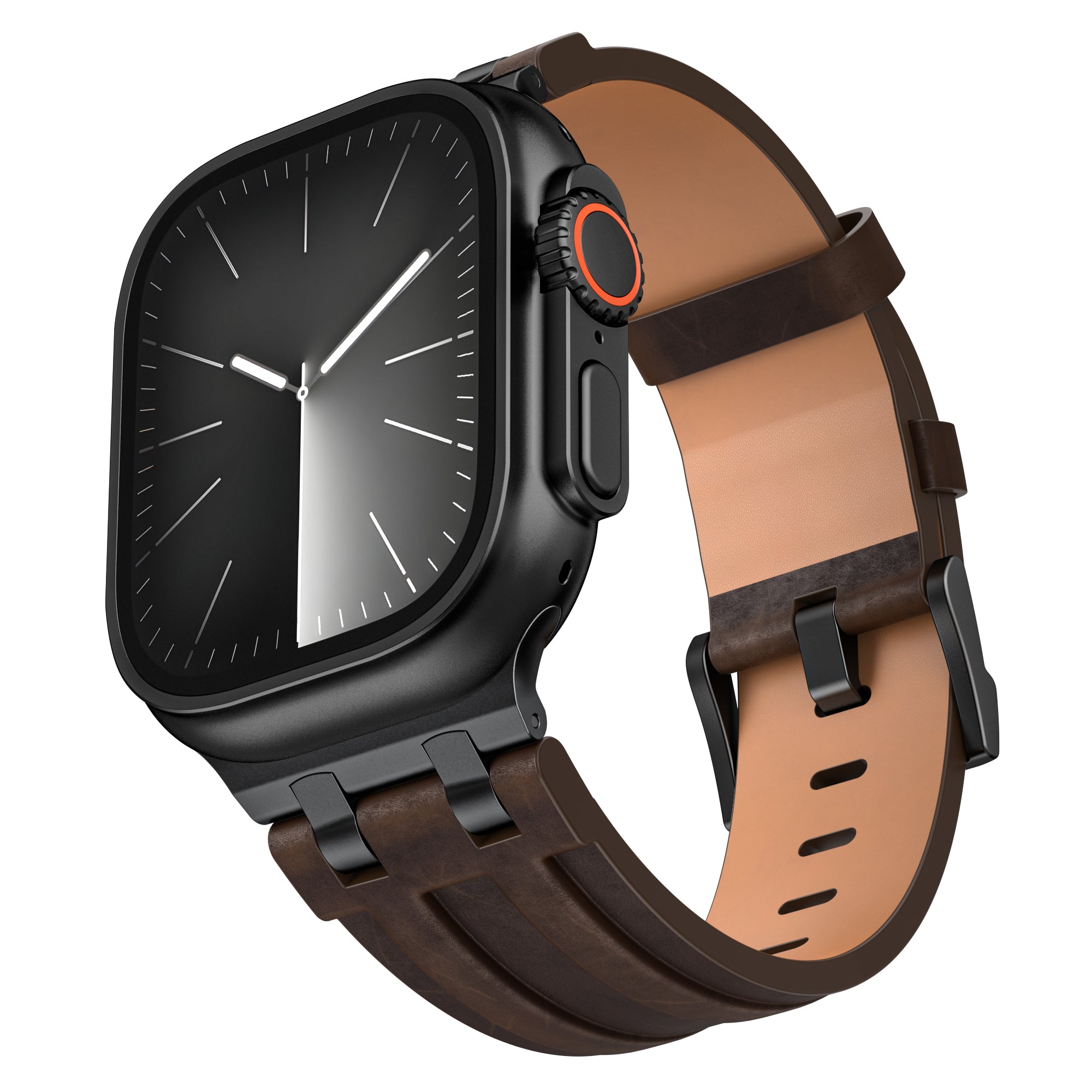 Apple Watch Robustes Lederarmband (Kaffee Braun)