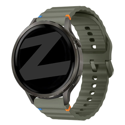 Bandz Garmin Venu 2s Silikonarmband 'Wave' (Armeegrün)