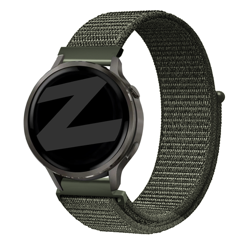 Bandz Garmin Vivoactive 4s Nylon Loop Strap (Dark Green)