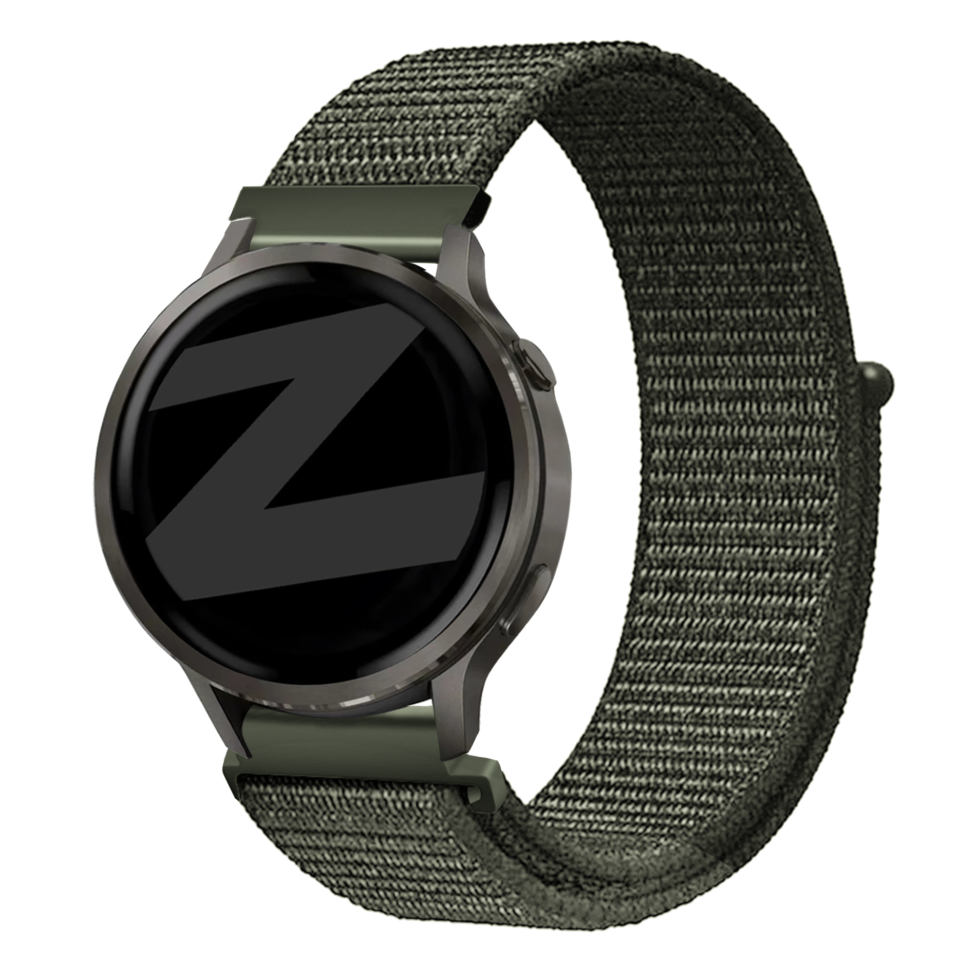 Bandz Garmin Vivoactive 4s Nylon Loop Strap (Dark Green)