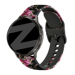 Bandz Garmin Venu 4 - 41mm Silikonarmband 'Pink Flower'