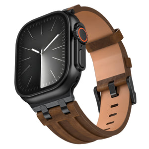 Apple Watch Robustes Lederarmband (Bronze Braun)