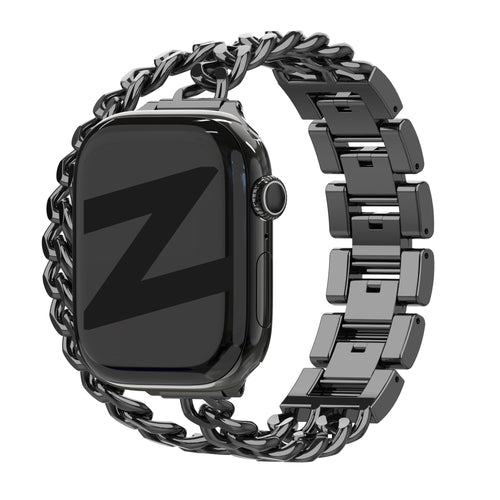Bandz Apple Watch Stahlarmband 'Double Tour' (Schwarz)