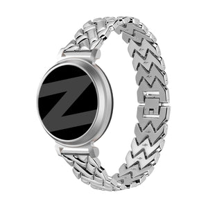 Bandz Pebble Round 2 - 14mm Metal Strap 'V-Type' (Silver)