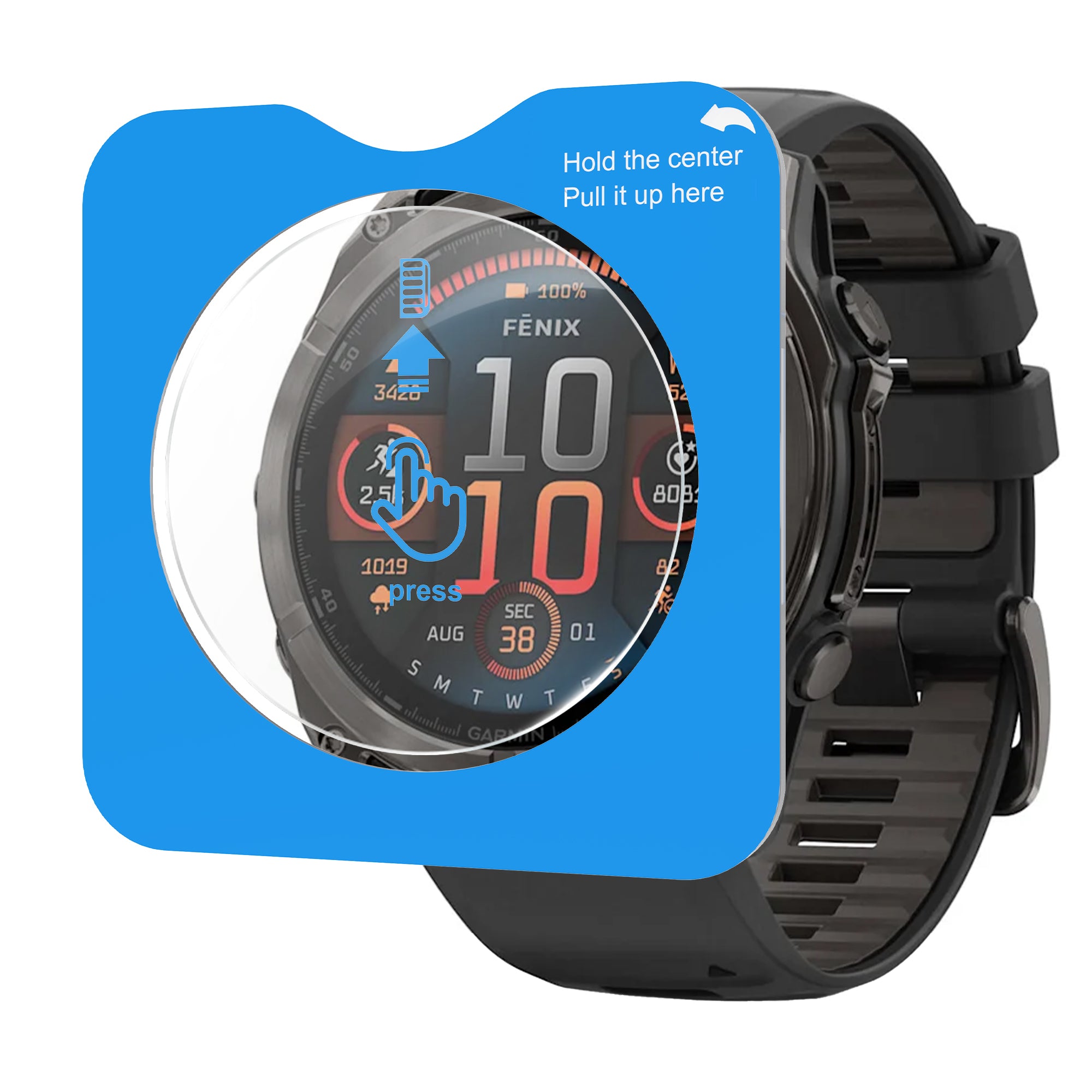 Displayschutzfolie mit 'One-Click' Tool - Garmin Fenix 8 - 51mm