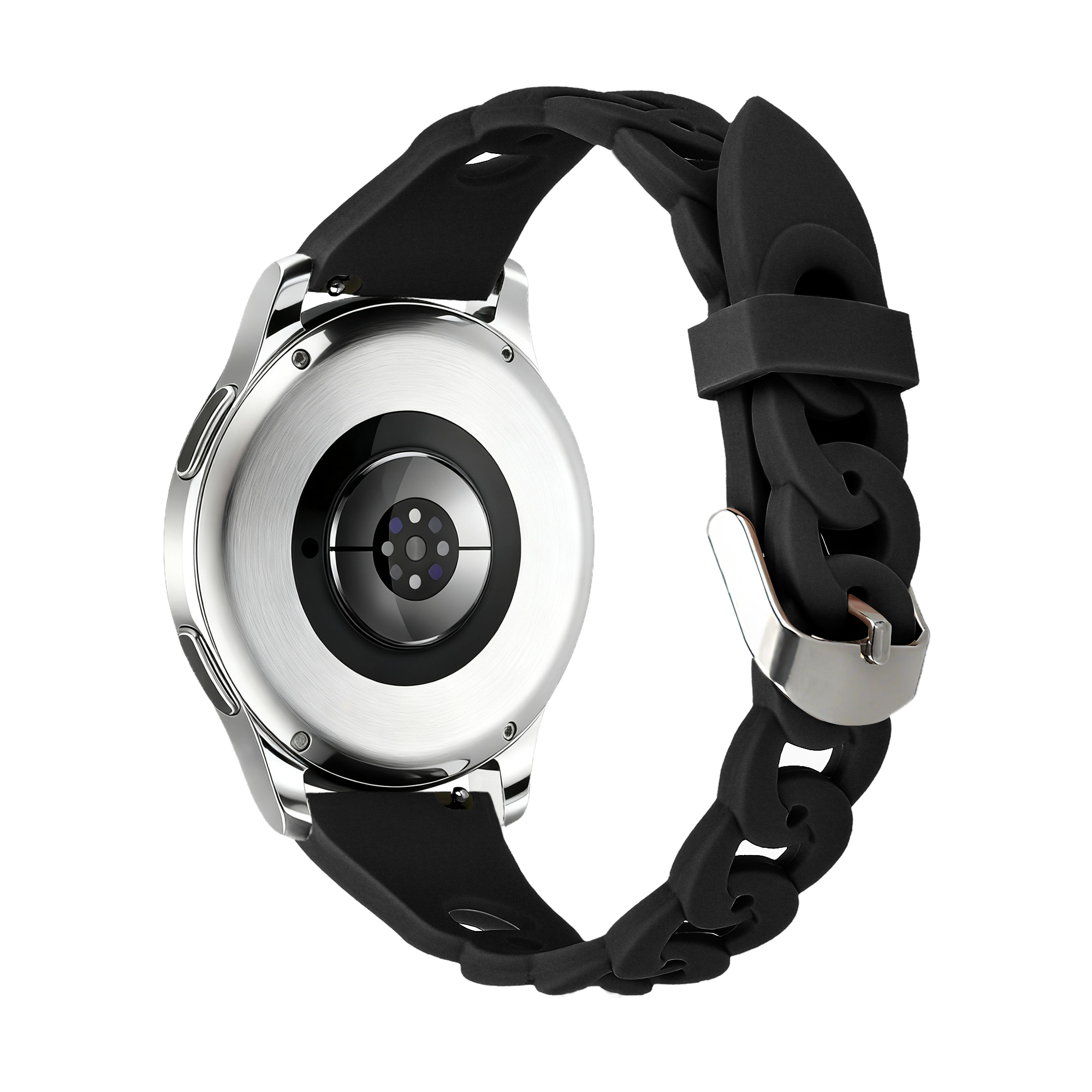 Bandz Huawei Watch GT 2 - 42mm Silikonarmband 'Chains' (Schwarz)