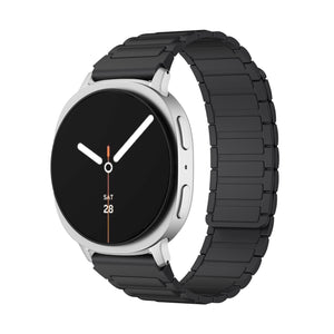 Samsung Galaxy Watch 8 - 44mm Magnetisches Silikonarmband (Schwarz)