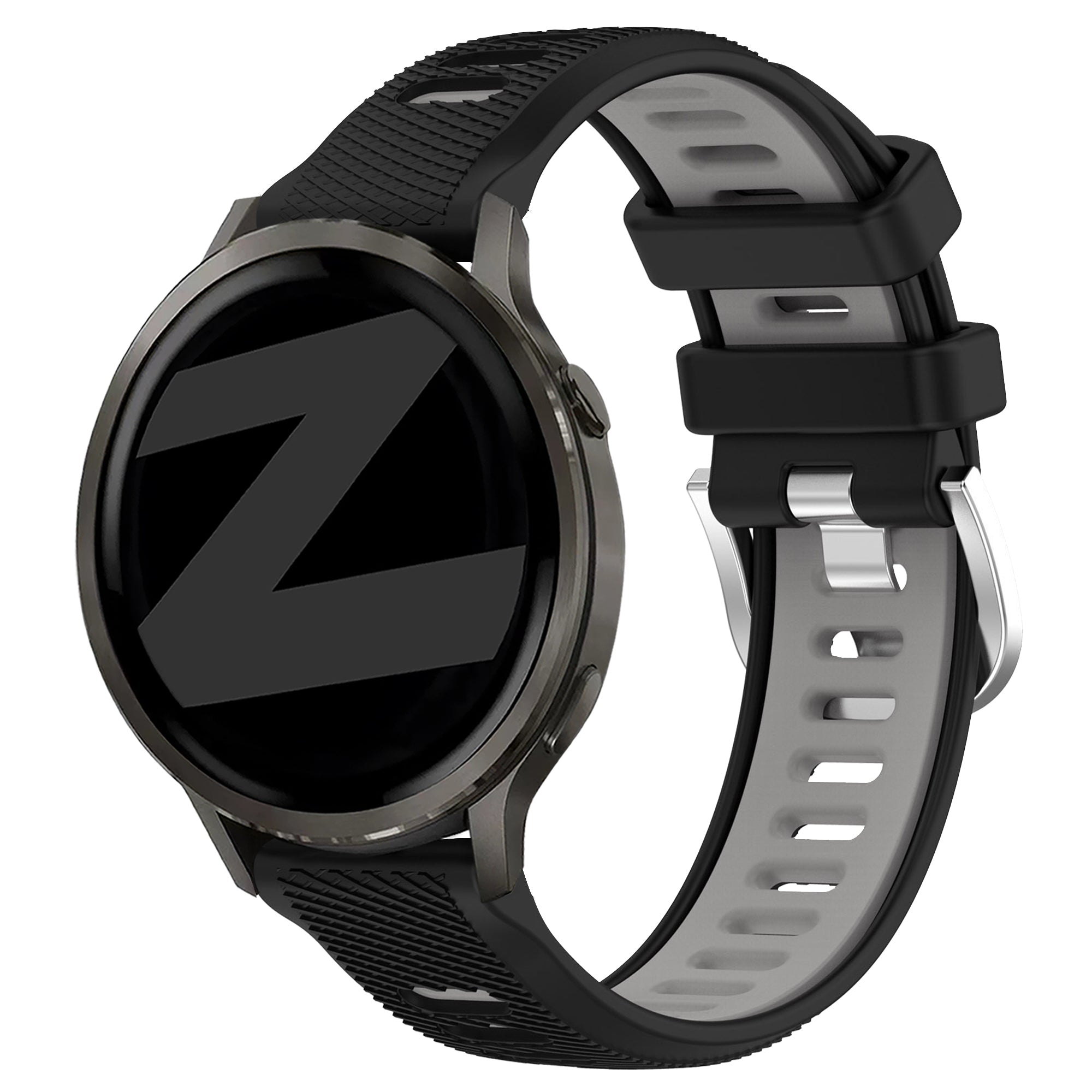 Bandz Garmin Vivoactive 4s Sport Strap with Buckle (Black/Grey)