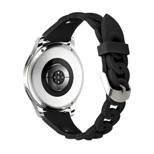 Bandz Withings Steel HR Sport Silicone Strap 'Chains' (Black)