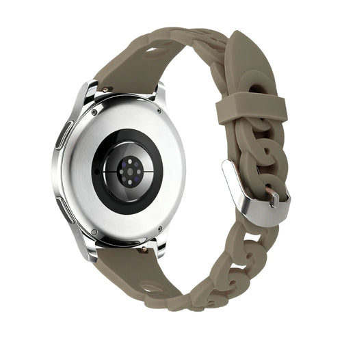 Bandz Withings Steel HR Sport Silikonarmband 'Chains' (Beige-Braun)