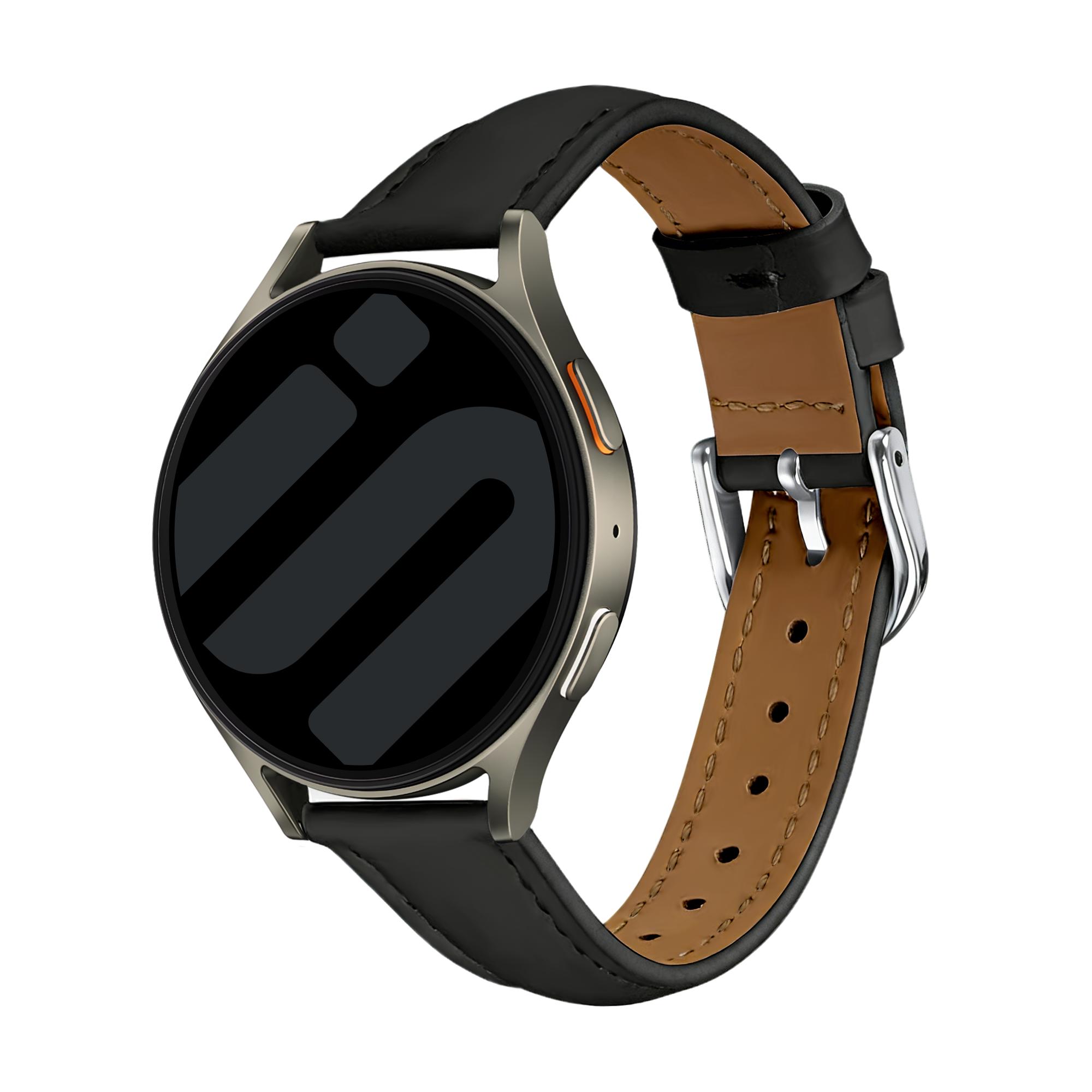 Polar Ignite Slimfit Leather Strap (Black)