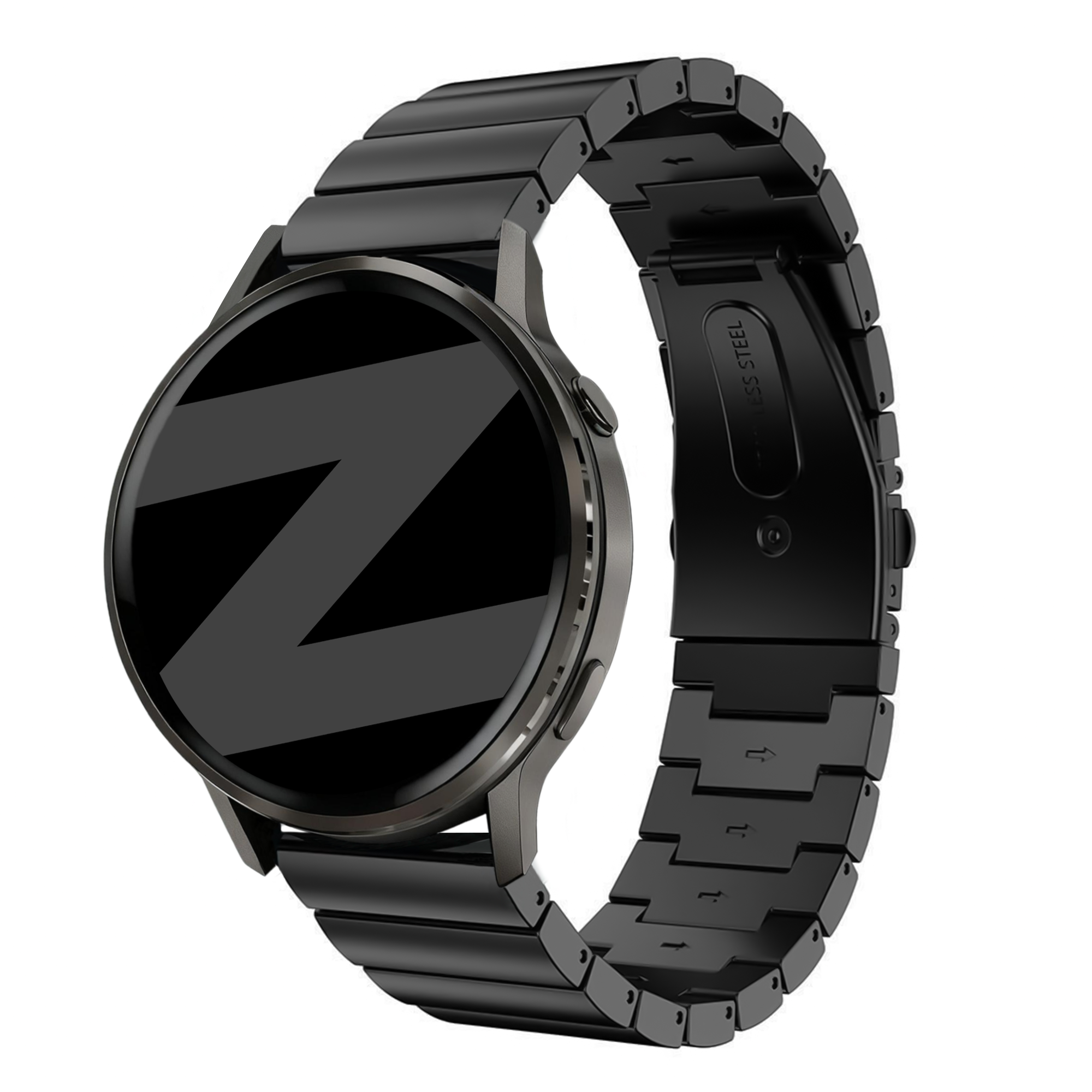 Bandz Garmin Forerunner 255 Stahlarmband 'One Bead' (Schwarz)