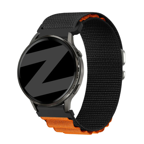 Bandz Garmin D2 Air X15 Alpine Nylonarmband (Schwarz/Orange)