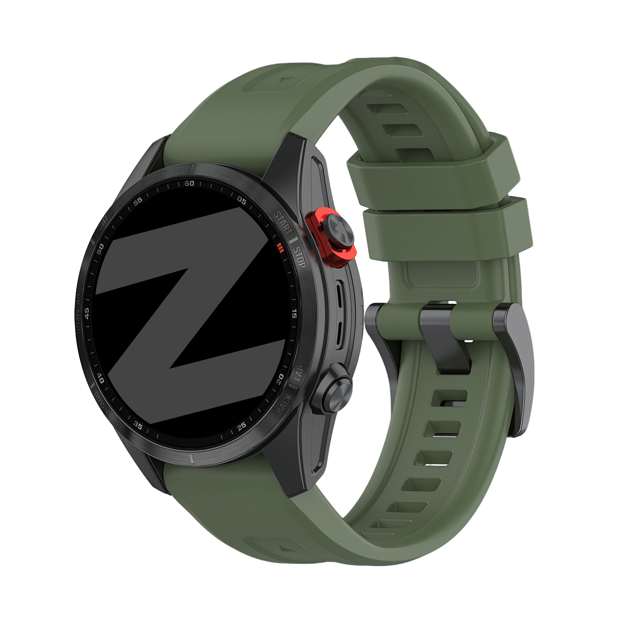 Bandz Garmin Descent Mk1 Silikonarmband 'Classic' (Armee Grün)