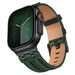 Apple Watch Robustes Lederarmband (Dunkelgrün)
