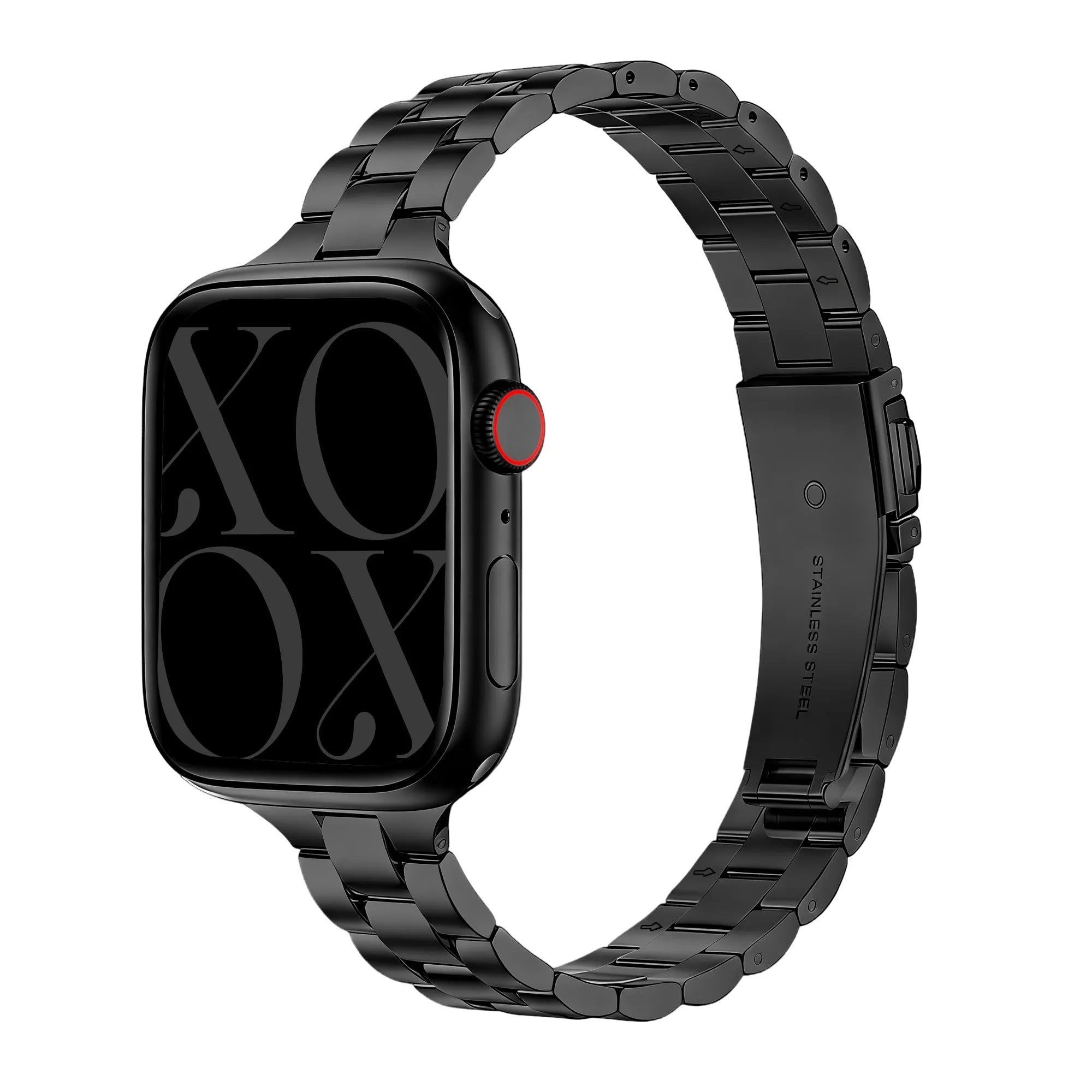 xoxo Wildhearts Apple Watch Feines Stahlarmband (Schwarz)