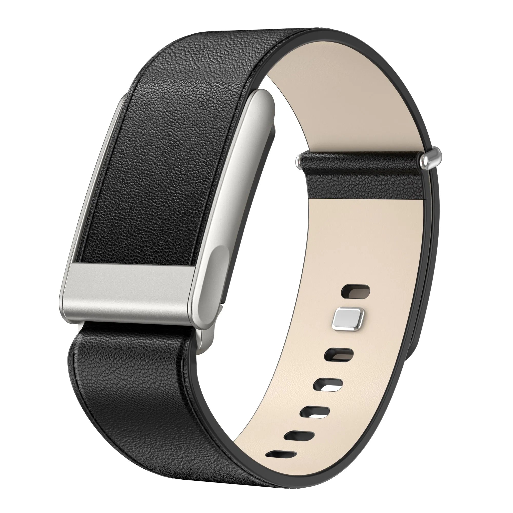 Kompatibel mit Whoop MG Lederarmband (Schwarz)