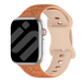 Apple Watch Flower Silikonarmband (Beige/Braun)