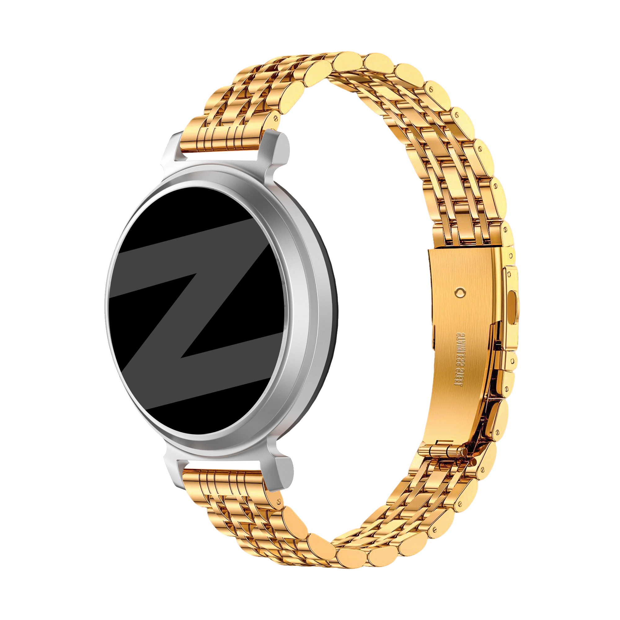 Bandz Pebble Round 2 - 14mm Steel Strap 'Deluxe' (Gold)