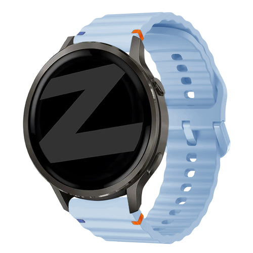 Bandz Garmin Vivoactive 4s Silikonarmband 'Wave' (Hellblau)