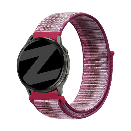 Bandz Garmin Forerunner 265s Nylon Loop Armband (Berry)