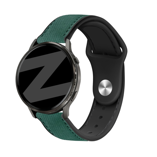 Bandz Garmin D2 Air X15 Lederarmband 'Hybrid' (Grün)