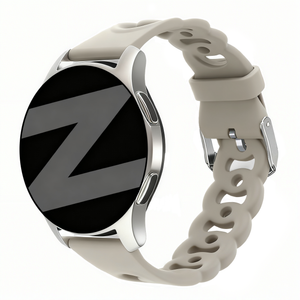 Bandz Samsung Galaxy Watch 5 - 44mm Silicone Strap 'Chains' (Light Grey)