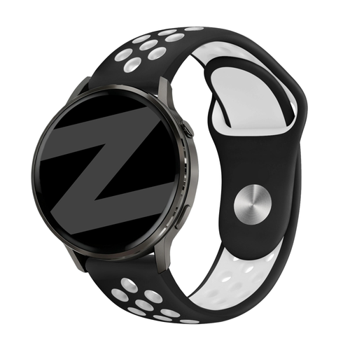 Bandz Garmin Forerunner 570 - 47mm Sport Strap 'Deluxe' (Black/White)