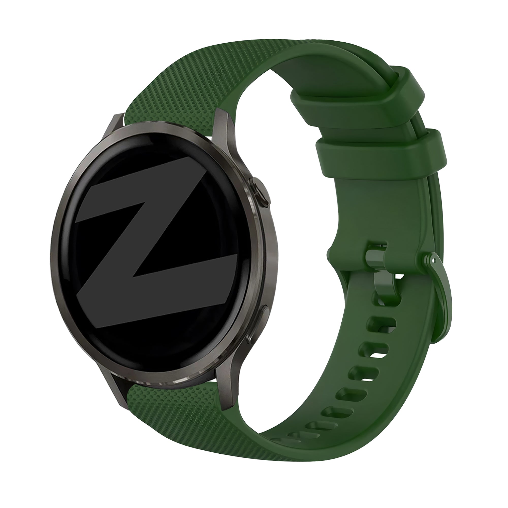 Bandz Garmin Forerunner 570 - 47mm Silikonarmband 'Premium' (Armeegrün)