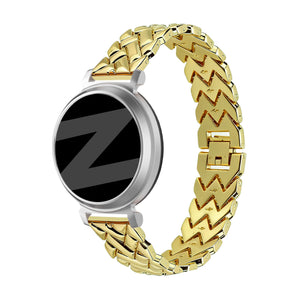 Bandz Pebble Round 2 - 14mm Metallarmband 'V-Type' (Gold)