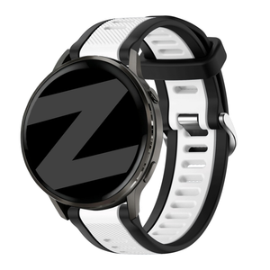 Bandz Garmin Vivoactive 3 Dual Buckled Sport Strap (Black/White)