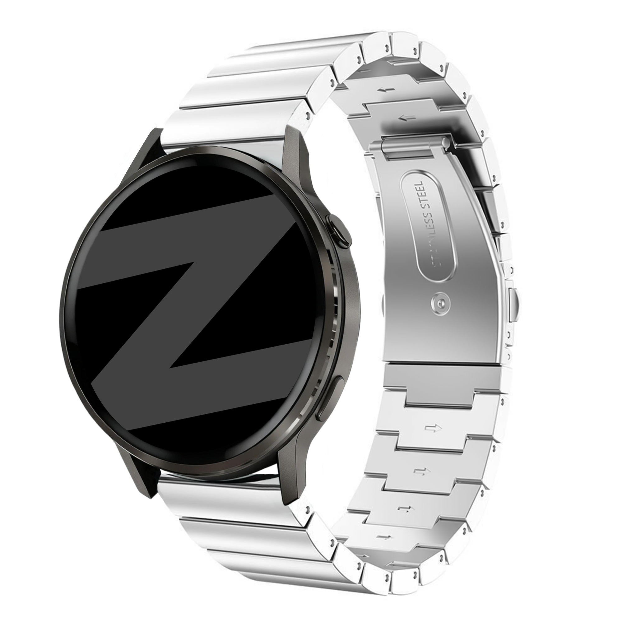 Bandz Garmin Forerunner 255 Stahlarmband 'One Bead' (Silber)