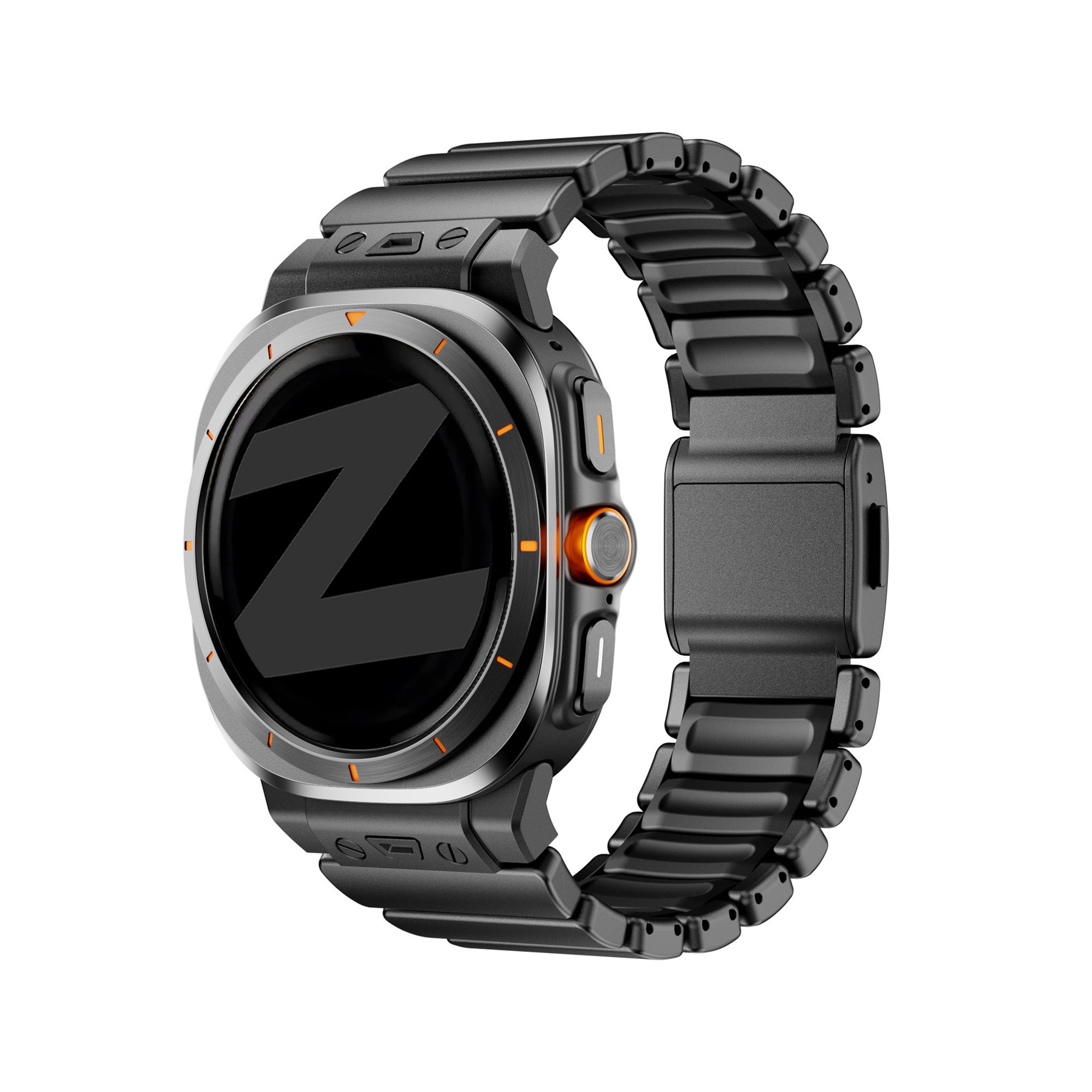 Bandz Samsung Galaxy Watch Ultra Titanarmband 'Hybrid' (Schwarz)