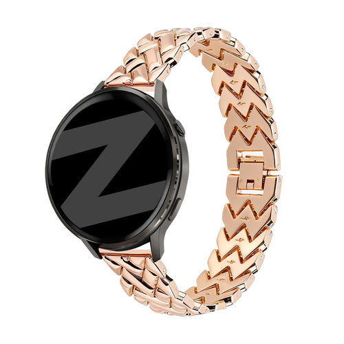 Bandz Garmin Vivoactive 4s Metallarmband 'V-Type' (Roségold)