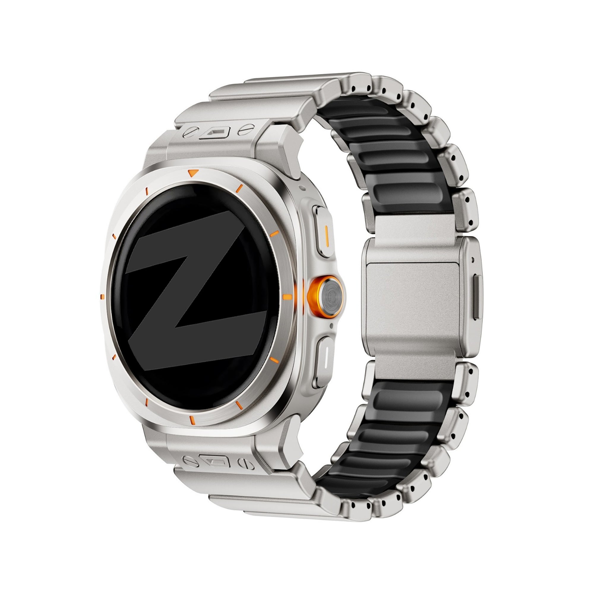 Bandz Samsung Galaxy Watch Ultra Titanium Strap 'Hybrid' (Titanium/Black)