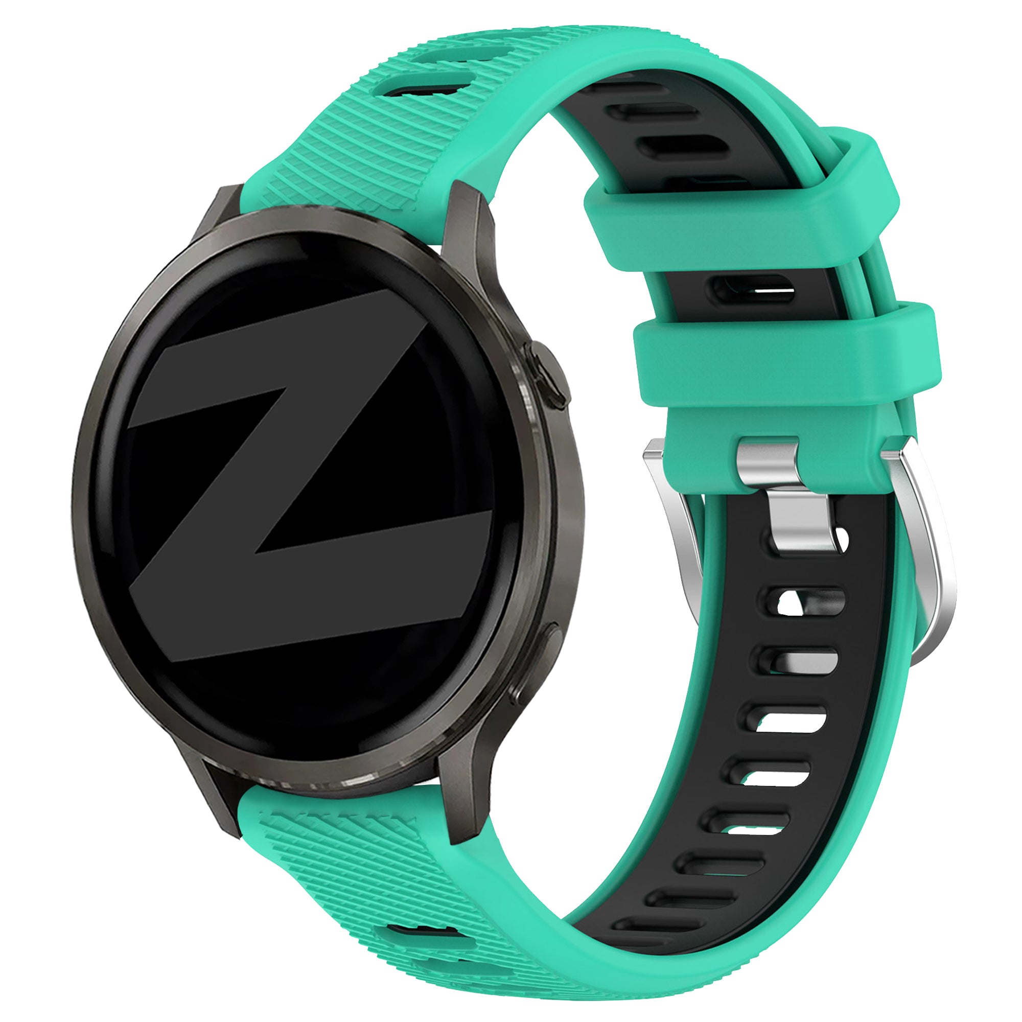 Bandz Garmin Forerunner 265s Sportarmband mit Schnalle (Aqua/Schwarz)