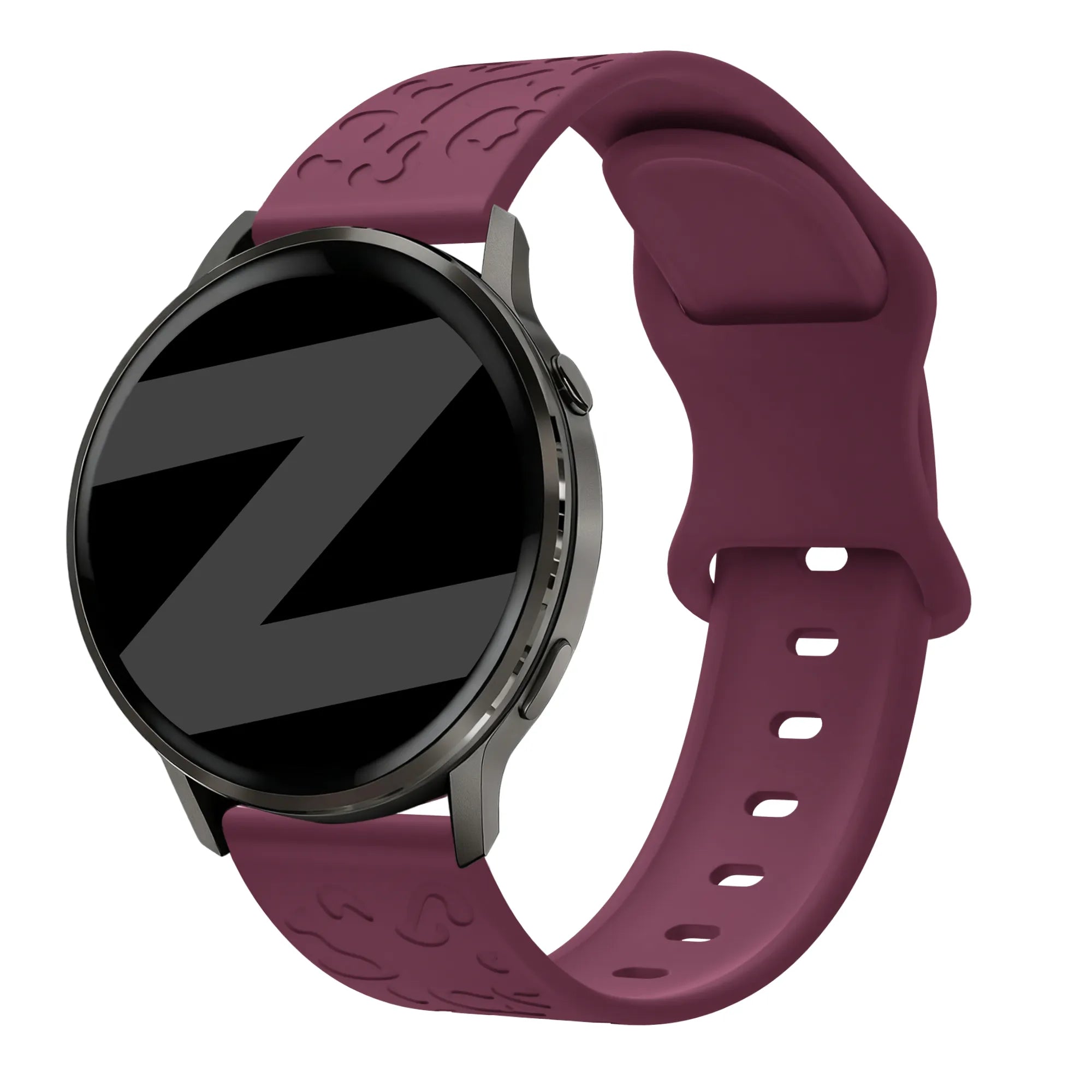 Bandz Garmin Forerunner 70 Silikonarmband 'Leopard' (Wrinrot)